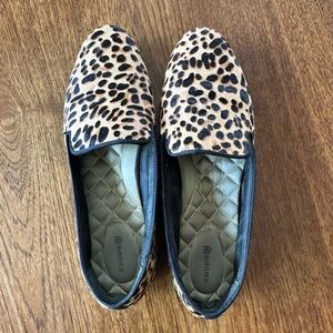 Birdies Starling Loafers calf hair leopard cheetah print size 11